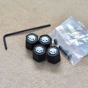 Harley Davidson black valve cap, anti-theft lock